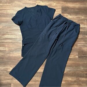 Navy Blue Women's Scrub Set XS/XSP
